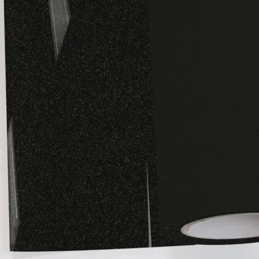 Flex folie - glitter parel zwart 458