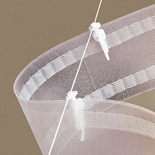 Wave lint voor glijders 80mm - Wit