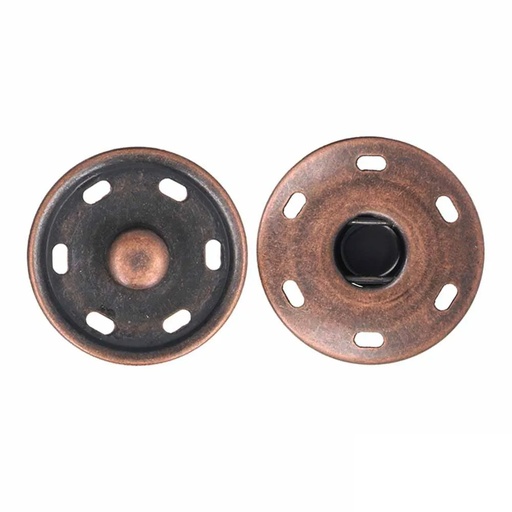 Drukknoop aannaaibaar 30mm - brons