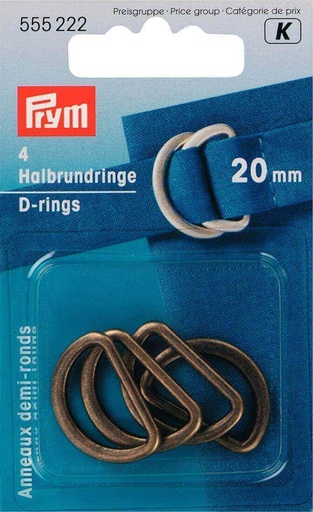 [-] Prym K - d-ring 20mm messing