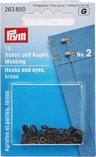 Prym G - haak- en oog sluiting n2 zwart