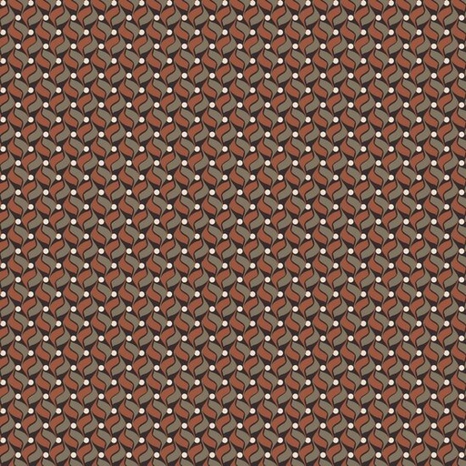 Viscose stretch - Klein repetitief blad en stip