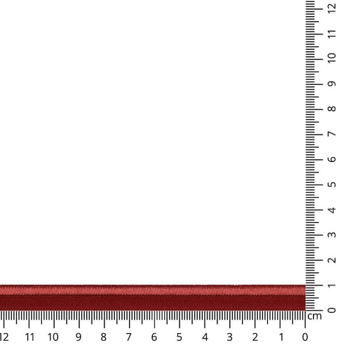 Paspel stretch 2-zijdig 10mm - baksteenrood 750