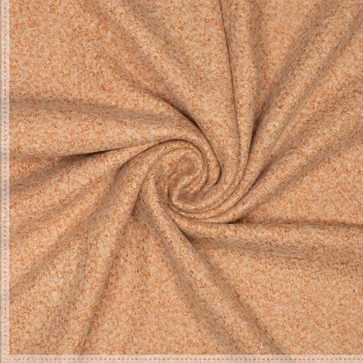 Wol - Boucle gemeleerd camelbruin