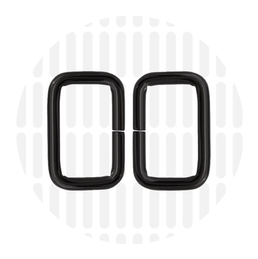 Rechthoekige ring 25mm ZZ - Zwart