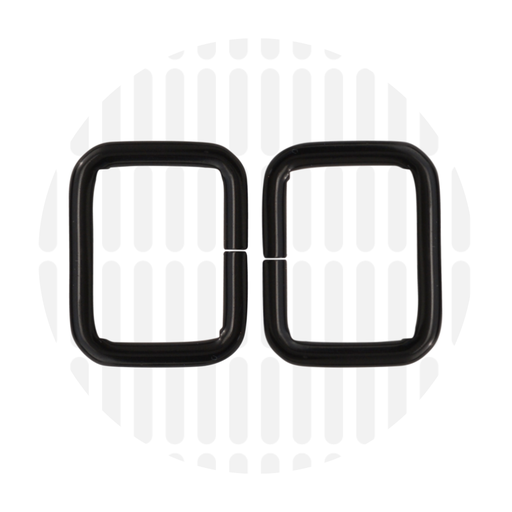 Rechthoekige ring 25mm ZZ - Zwart