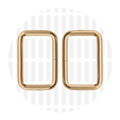 Rechthoekige ring 32mm ZZ - Goud