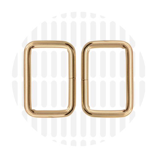 Rechthoekige ring 32mm ZZ - Goud