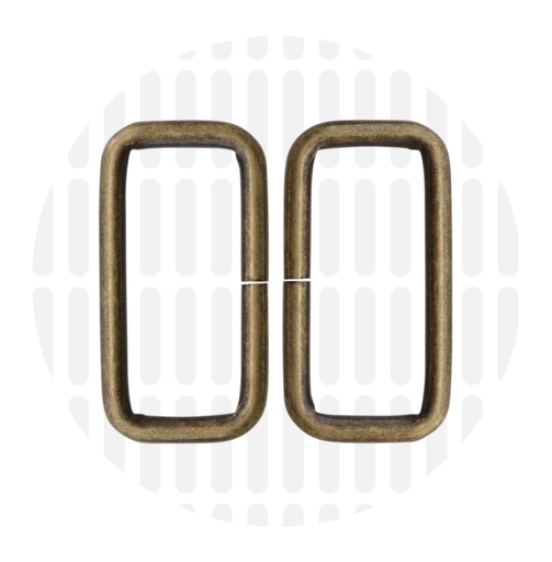 Rechthoekige ring 38mm ZZ - Messing