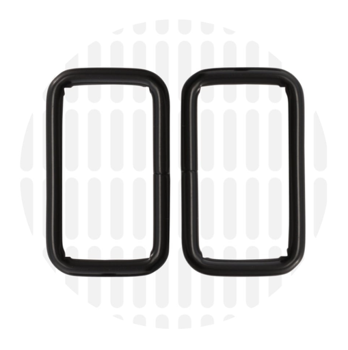 Rechthoekige ring 38mm ZZ - Zwart