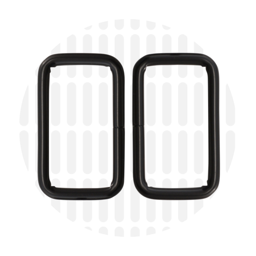 Rechthoekige ring 38mm ZZ - Zwart