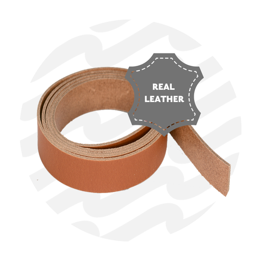 Leder band 130cm - 20mm - Amber