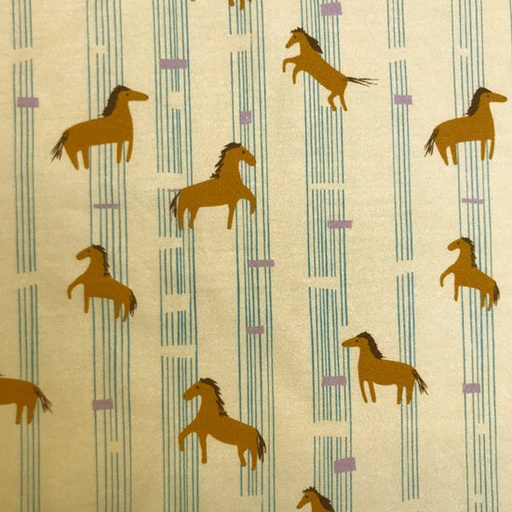 Sweater - Paarden op lichtbeige baba