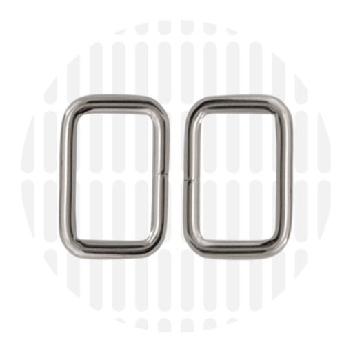 Rechthoekige ring 25mm ZZ - Zilver