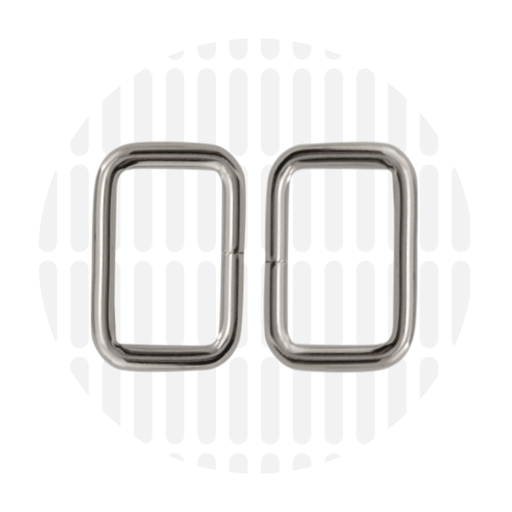 Rechthoekige ring 25mm ZZ - Zilver