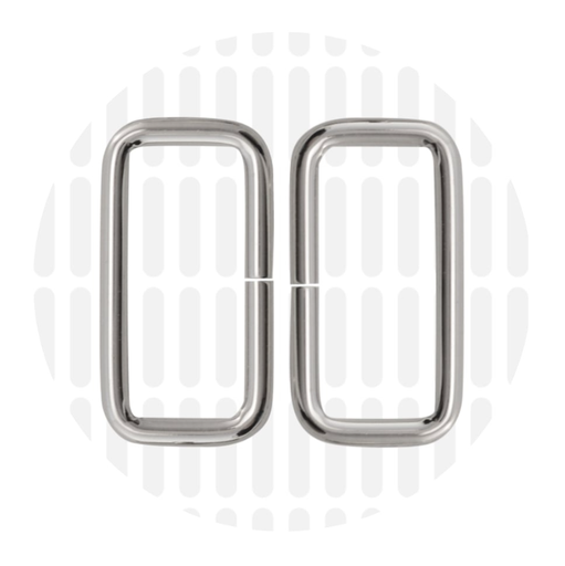Rechthoekige ring 38mm ZZ - Zilver
