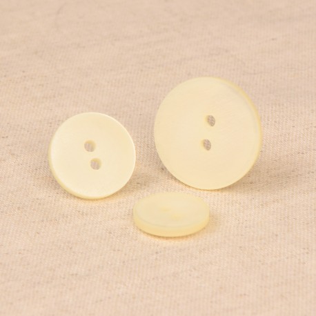 Knoop 15mm - 2-gaats gesatineerd ecru