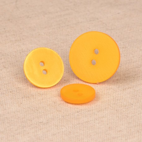 Knoop 18mm - 2-gaats gesatineerd geel