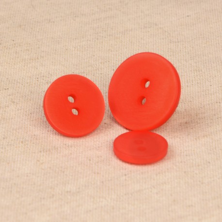 Knoop 18mm - 2-gaats gesatineerd rood