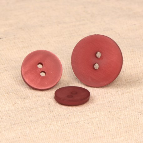 Knoop 23mm - 2-gaats gesatineerd bordeaux