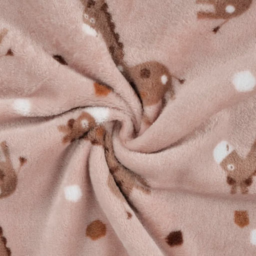 Wellness fleece - Roze met giraf