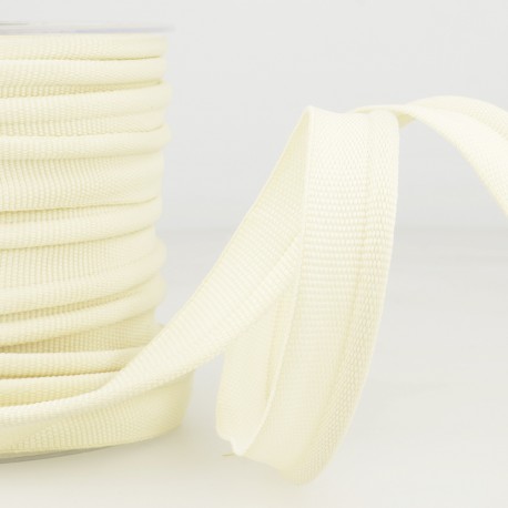 Paspelband - dik keper ecru 51