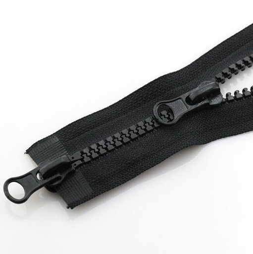 Rits bloktand dubbel deelbaar 80cm - Zwart