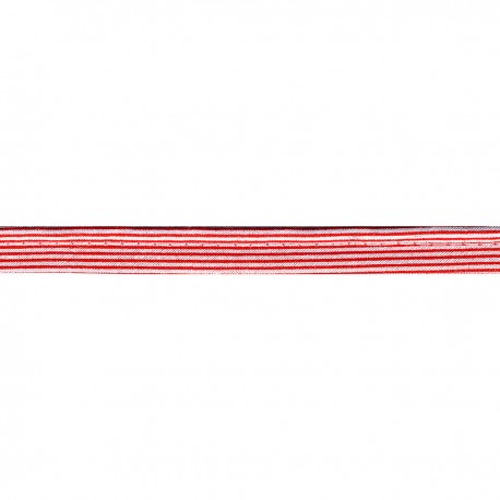 Paspel strepen 10mm - rood 8