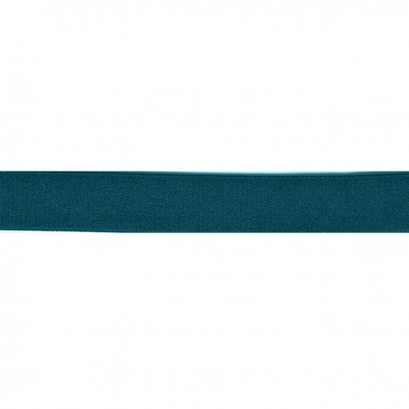 Lingerie elastiek glans 15mm - petrolblauw 26