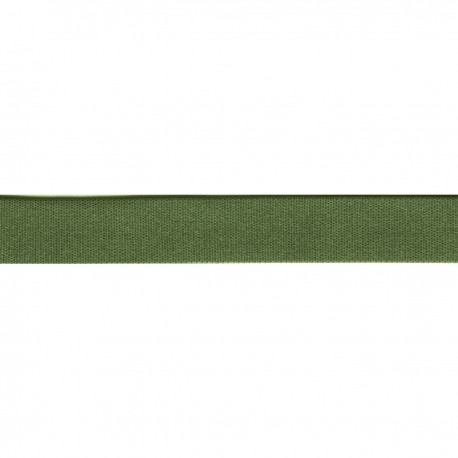 Lingerie elastiek glans 15mm - kaki 58