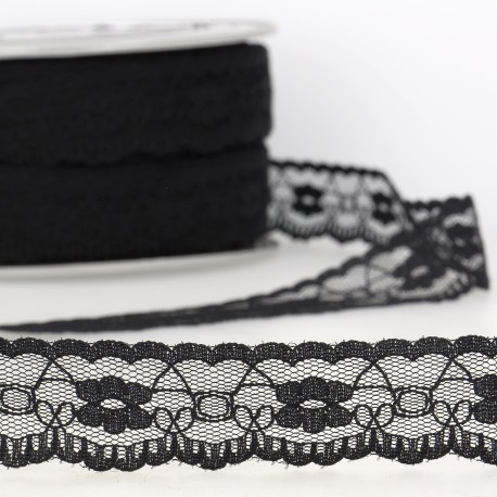 Kanten lint 25mm - zwart 14