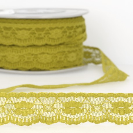 Kanten lint 25mm - mosgroen 16