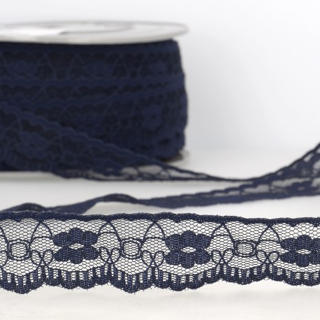 Kanten lint 25mm - marineblauw 27