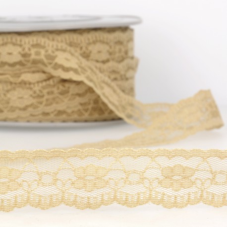 Kanten lint 25mm - huidskleur 62