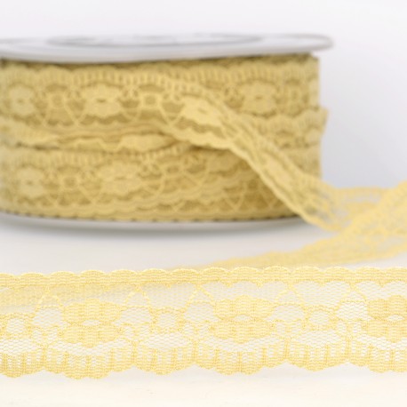 Kanten lint 25mm - zandgeel 80