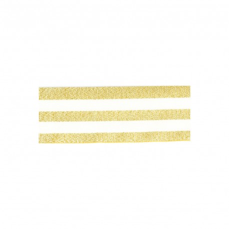 Sierlint 15mm - 3 glitterlijnen wit-goud