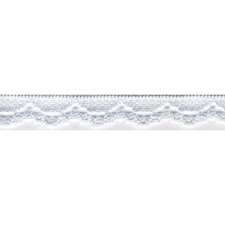 Stretchkant 15mm - gebekt serie 1 wit 1