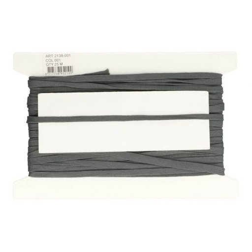 Veterband dubbeldik 9mm - donkergrijs 1