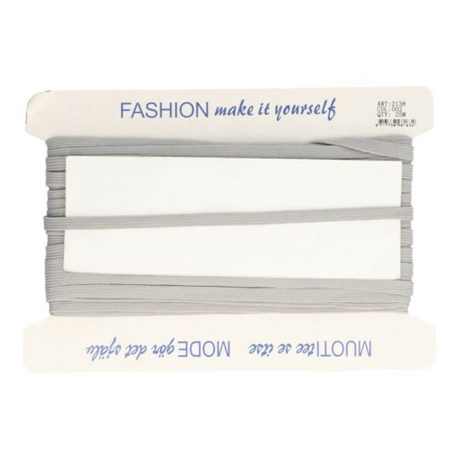 Veterband dubbeldik 9mm - grijs 2