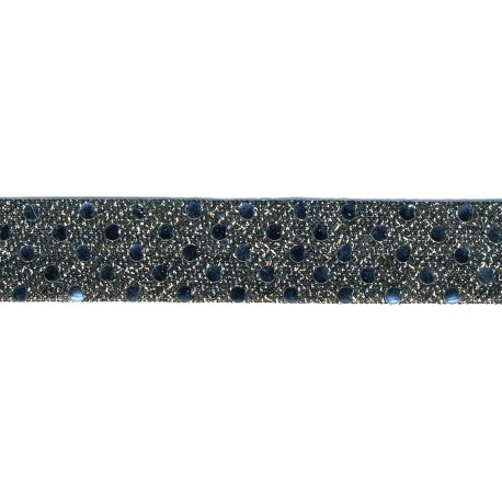 Biais glitter metallic 20mm - zilver 2