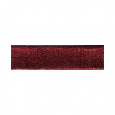 Biais metallic stretch 20mm - rood 8