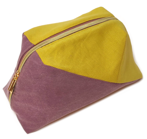 Stoffenpakket - Geobag colorblock bordeaux-oker