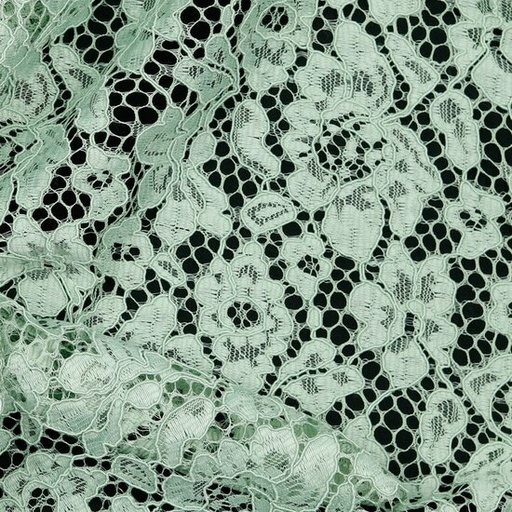 Kant 1 - Grijsgroen gebloemd