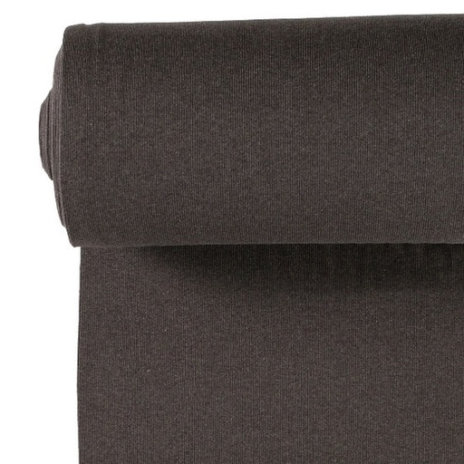 Boordstof - Fijne ribbel donkergrijs gemeleerd 68