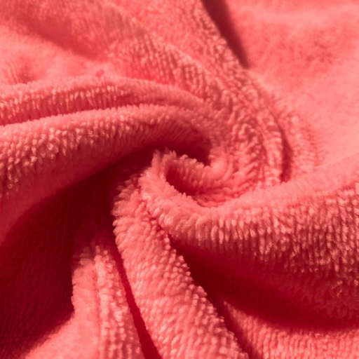 Bamboobadstof velvet - Koraalroze