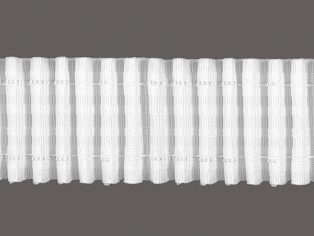 Ruflette, 2-plooi, fronslint - wit