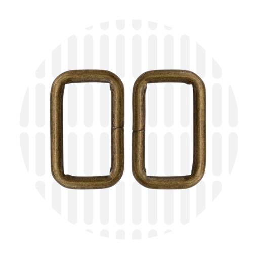 Rechthoekige ring 25mm ZZ - Messing