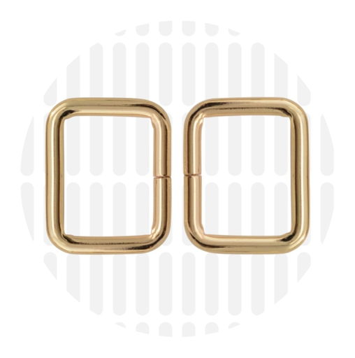 Rechthoekige ring 25mm ZZ - Goud