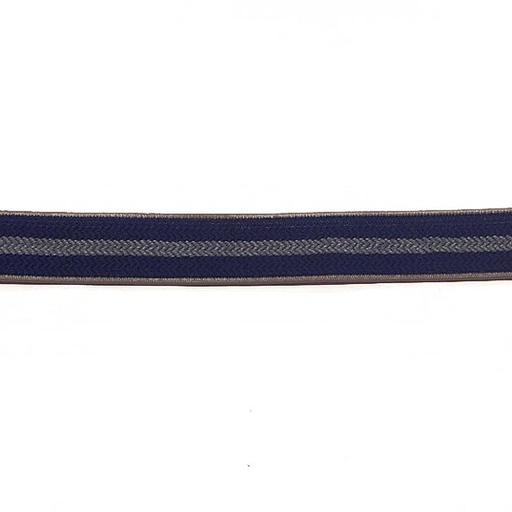 Elastiek 25 mm - Blauw grijs visgraat