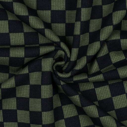 Jersey - Wafelrooster dammen legergroen